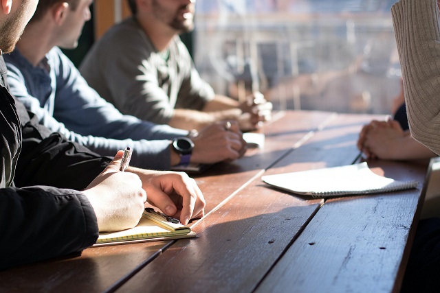 Group having a meeting