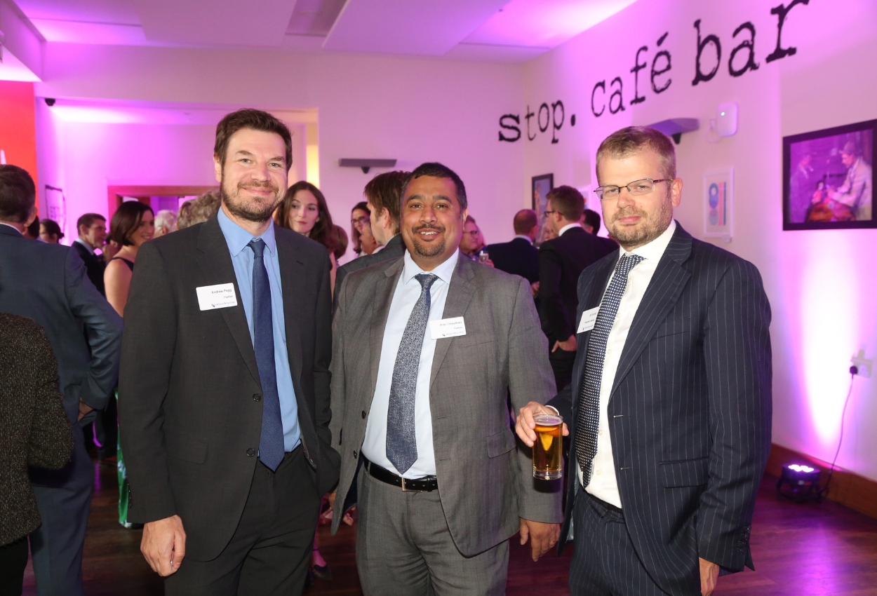 Andrew Pegg, Praveen Chaudhari & Ed Burrell at an event