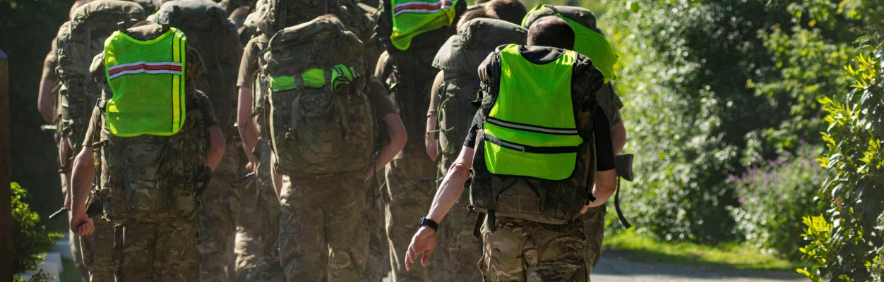 Cadets going hiking