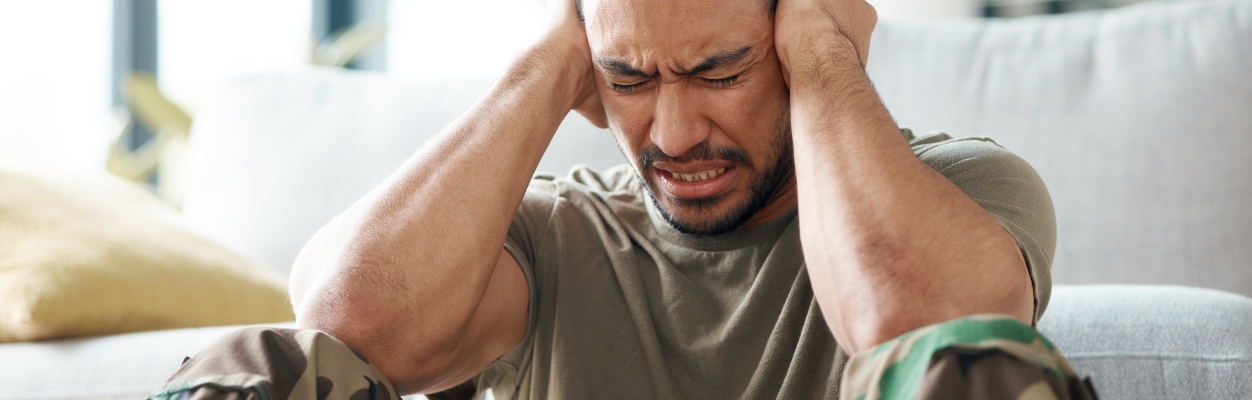 Man struggling with anxiety